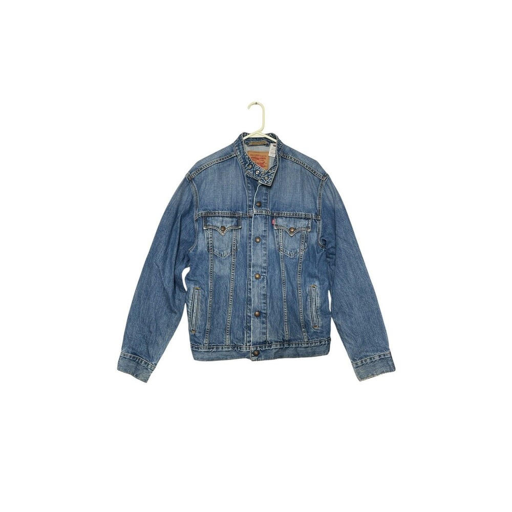 Vintage Levis Easy Rider Jacket Denim Medium Wash Jean Button Men’s L 70550 Y2K